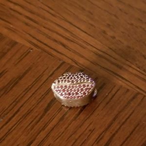 Pandora sterling silver multi color gem lips charm